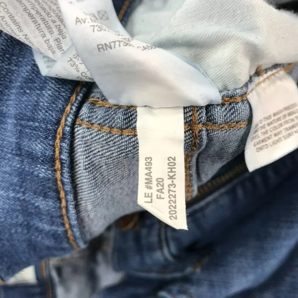 MADEWELL Womens Size 25 Roadtripper Raw Hem High Rise Stretch Skinny Ankle Jeans